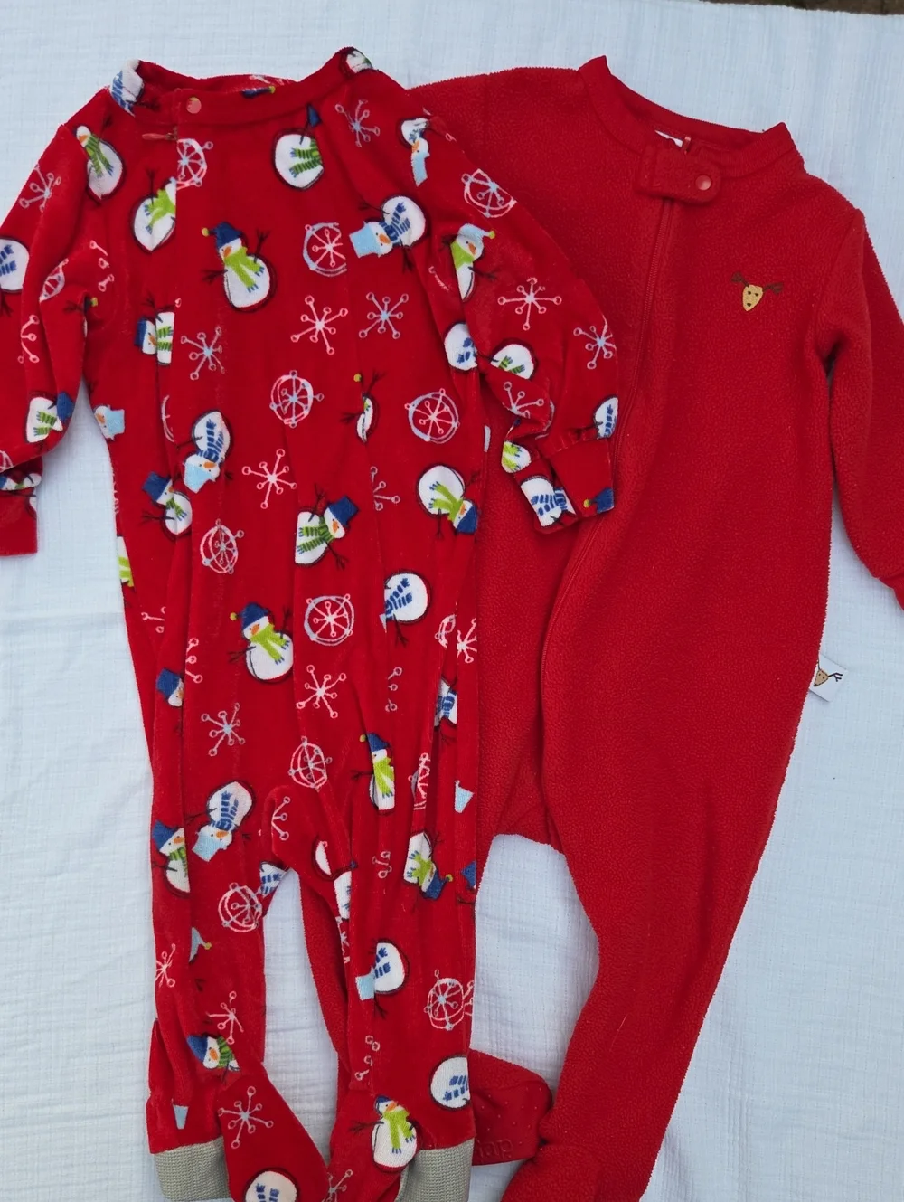 Kids Red Holiday One-Piece Sleepers - 2-Pack (12 Mo)
